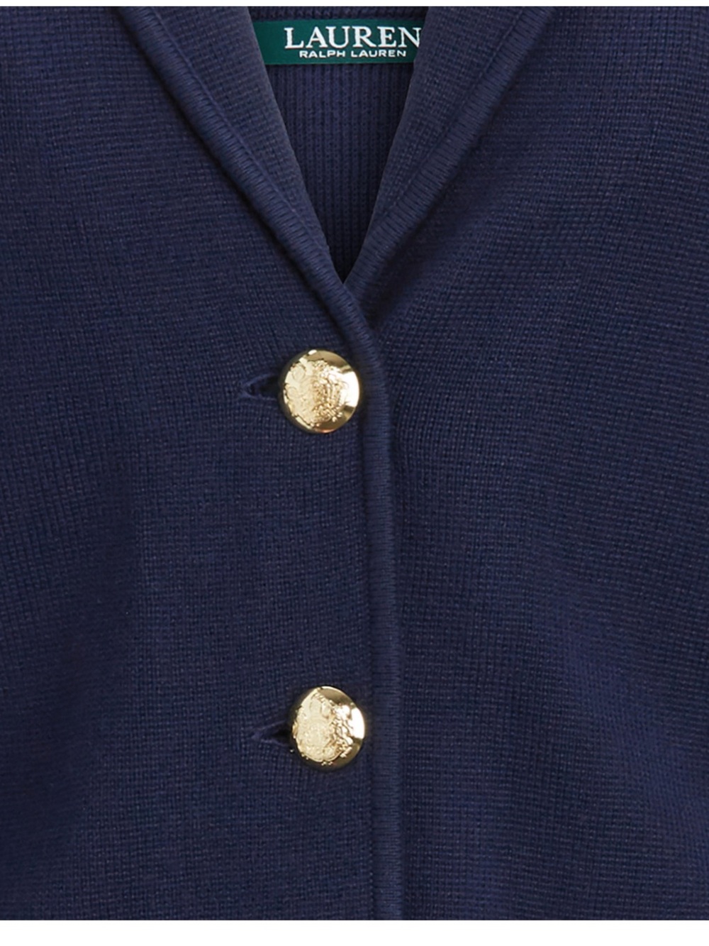 NEW Lauren Ralph Lauren Sweater Knit Blazer Navy, Size M - Picture 6 of 6